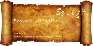Szokoli Ádám névjegykártya