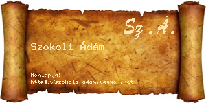 Szokoli Ádám névjegykártya